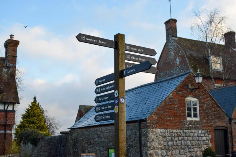 Avebury-village-signpost