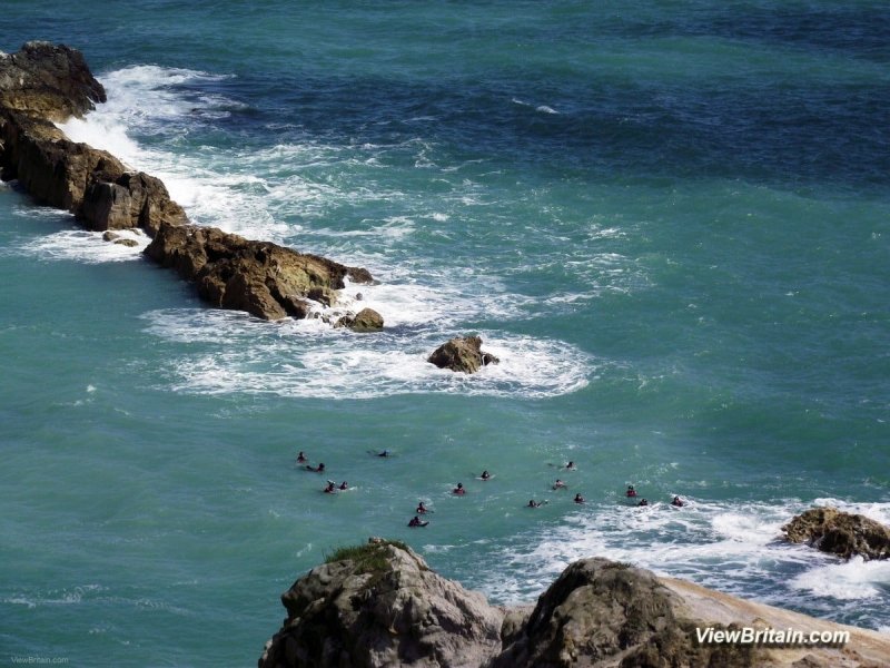 Swimming-Snorkeling-near-Durdle-Door-Lulworth-Dorset-England