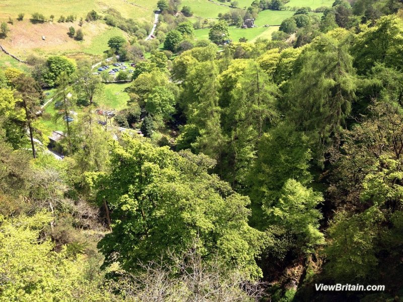 View-of-the-car-park-from-Pistyll-Rhaeadr-Waterfall