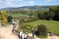 Powis-Castle-overlooking-magnificent-gardens-on-a-sunny-day